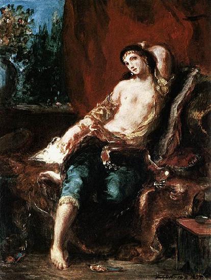 Eugene Delacroix Odalisque Norge oil painting art
